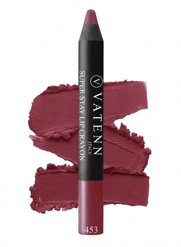 فاتن إيطاليا Super Stay Lip Crayon 453 | 18-Hour Matte Finish | Non-Drying, Non-Sticky | Waterproof, Smudge-Proof, Budge-Proof | Sharpener Tip for Fresh Precision - Image 1